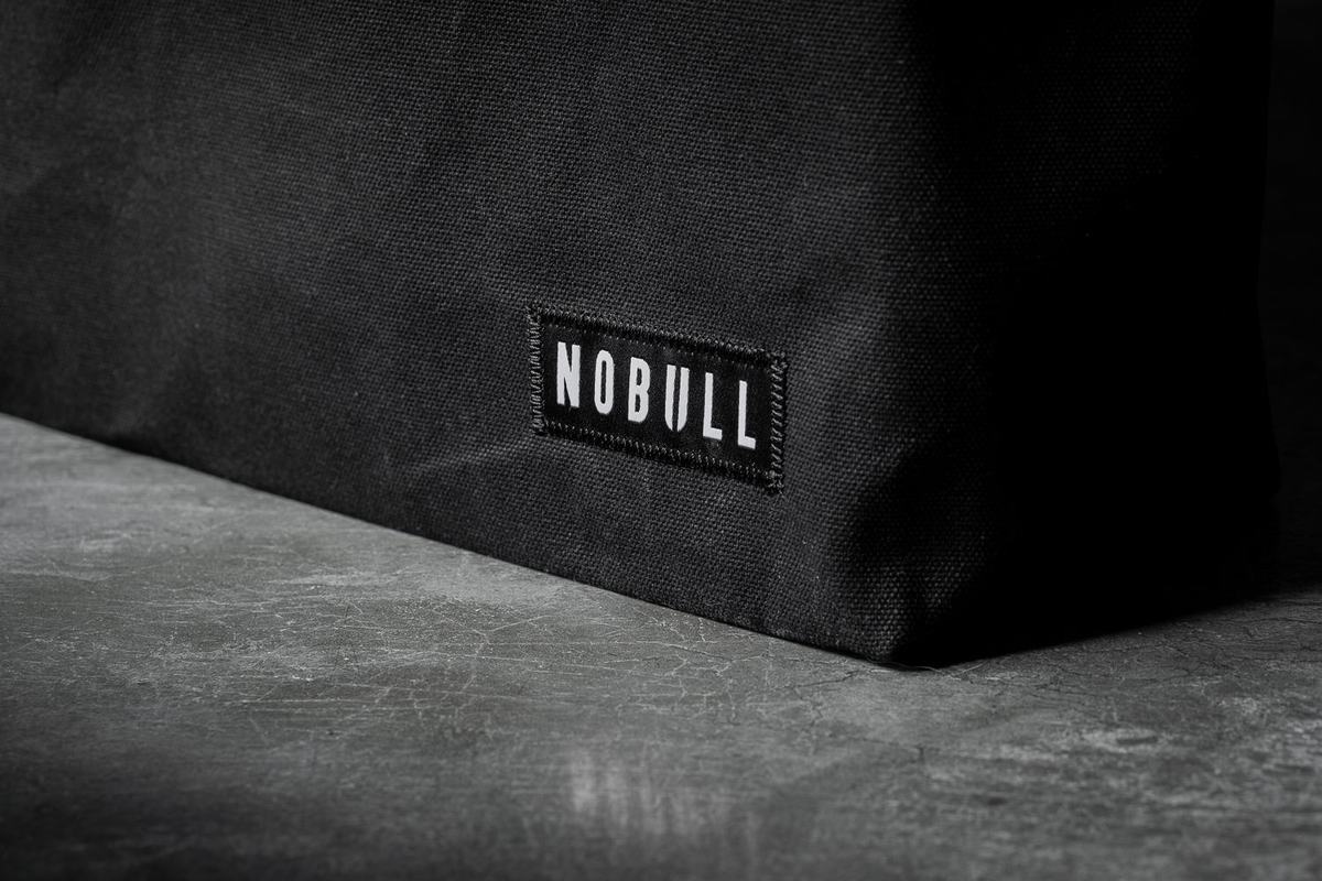 Nobull Waxed Canvas Open Top Tote Men's Bags Black | Australia (AF6031)